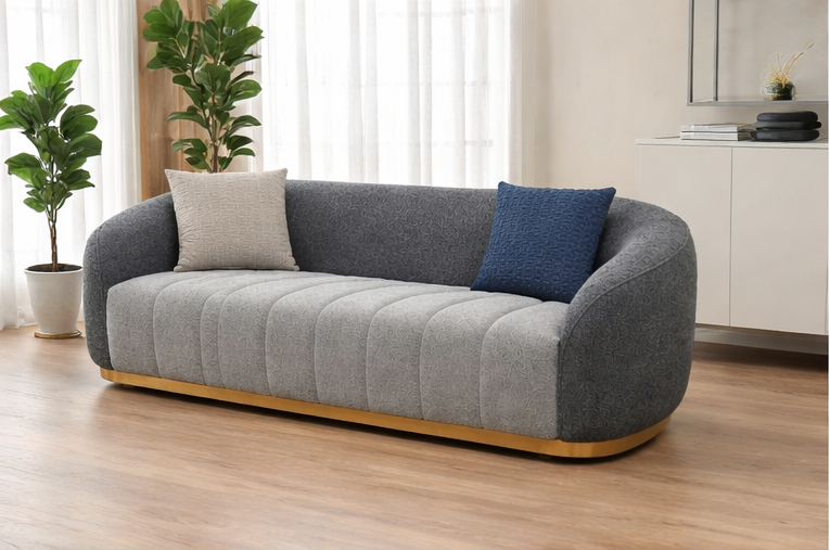 Contemporary curved sofa with modern aesthetics