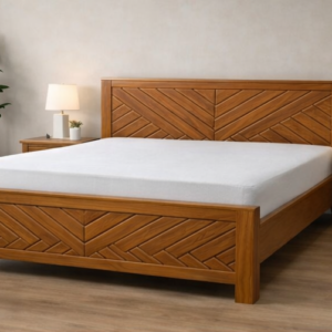 Distinctive arrow-pattern headboard & footboard